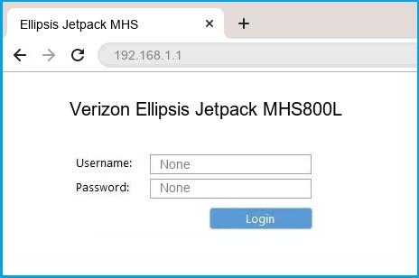 Verizon Ellipsis Jetpack MHS800L router default login