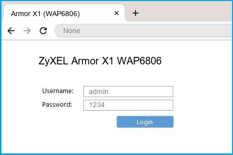 ZyXEL Armor X1 WAP6806 router default login