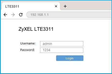 ZyXEL LTE3311 router default login
